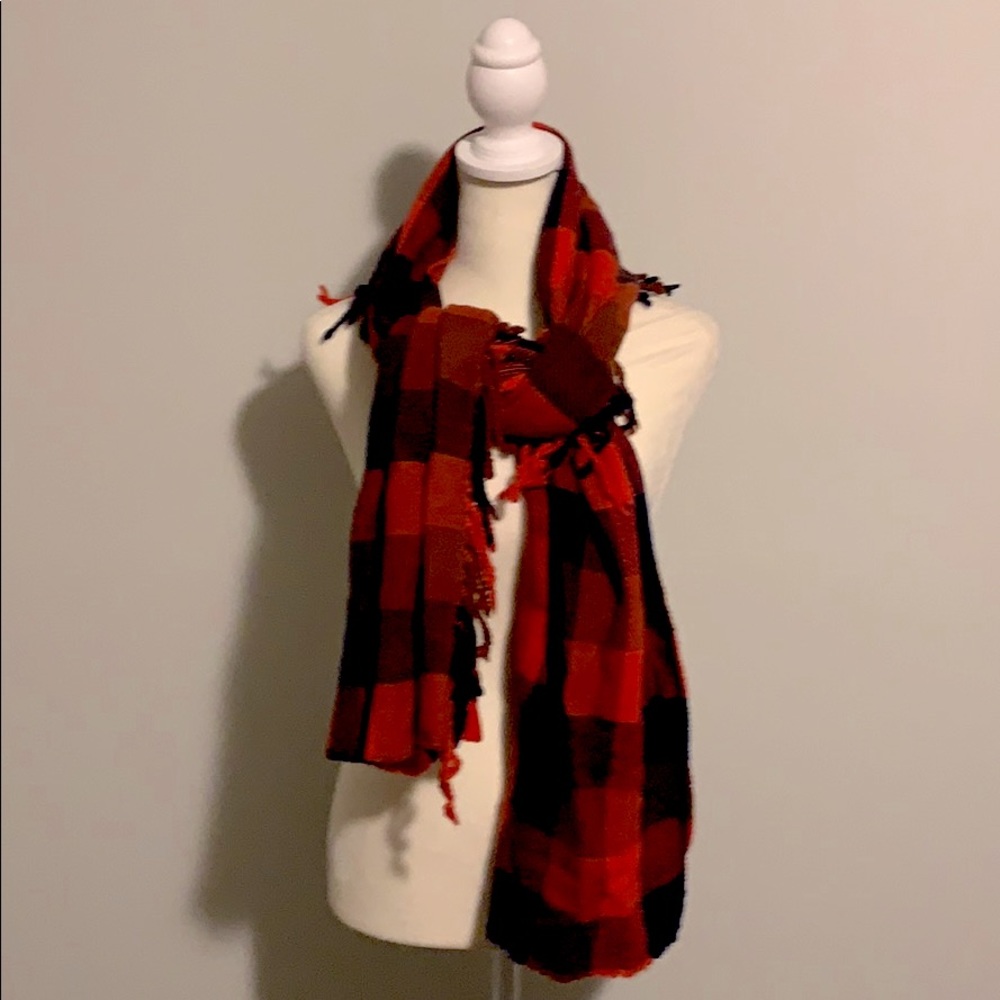 Coach red and navy Poncho / scarf / wrap
